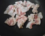 豚ばら肉と白菜キムチの炒め丼作り方6写真