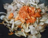 豚ばら肉と白菜キムチの炒め丼作り方9写真