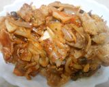 豚ばら肉と白菜キムチの炒め丼作り方12写真