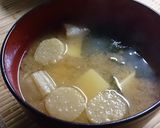 豆腐とわかめと麩の味噌汁作り方3写真