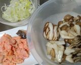 きのこと鮭の塩こぶチャーハン作り方1写真