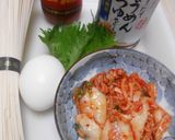 ピリ辛白菜キムチそうめん・茹で卵のせ作り方1写真
