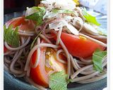 蕎麦と旬のトマトの胡麻たれ作り方6写真