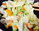 鶏皮で☆ぱぱっとキャベツ炒め作り方3写真