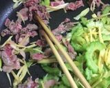 ガッツリ!ゴーヤと牛肉の素麺チャンプル作り方2写真