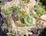 ガッツリ!ゴーヤと牛肉の素麺チャンプル作り方3写真
