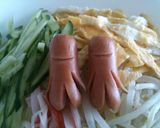 夏休みに☆ソーセー人の冷やし中華作り方1写真