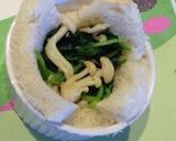 親子で☆ほうれん草ウインナーのチーズ焼き作り方5写真