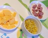 親子で☆ほうれん草ウインナーのチーズ焼き作り方6写真