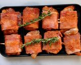 甘辛美味★鶏ささみのベーコン巻き作り方11写真