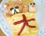 【超簡単】リラックマオムライス作り方8写真