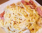 モチモチパスタのクリームパスタ♡作り方2写真