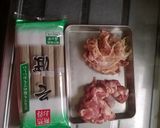 冷やし肉つけソバ（乾麺の重曹茹で）作り方1写真