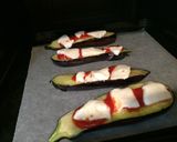 なすのピザ　マルゲリータ風作り方3写真