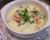 夏野菜とミニハンバーグのクリーム煮♪作り方8写真