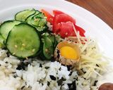 夏休みに♪お手軽ワカメご飯丼。作り方3写真