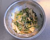 春菊ともやしのチーズチヂミ作り方8写真