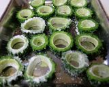 ゴーヤのえび詰めてんぷら作り方1写真