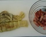 焼きナスとオクラとベーコンの夏パスタ作り方2写真