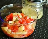 ピーチサルサと亜麻仁油でひんやり 夏ご飯作り方1写真
