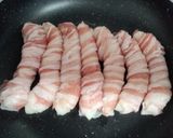 簡単・美味！お餅の豚バラ巻作り方5写真