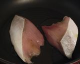 ぶりと長葱とまいたけのバルサミコ酢炒め作り方1写真