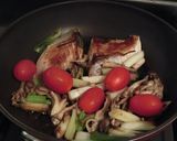 ぶりと長葱とまいたけのバルサミコ酢炒め作り方3写真
