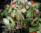 簡単！海苔の佃煮で♪バター肉野菜炒め♡作り方4写真