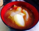 スイカの皮で….味噌汁作ろう作り方5写真