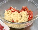 赤い冷たいパスタ作り方8写真