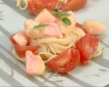 赤い冷たいパスタ作り方10写真