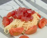 赤い冷たいパスタ作り方9写真