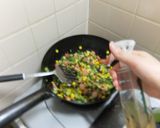 お酢入り。ゴーヤの中華炒め作り方3写真