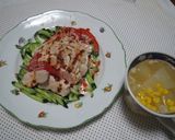 鶏肉のサッパリ蒸しバンバンジー風作り方6写真