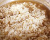 残りご飯と麦茶で簡単茶粥☆（茶色いお粥）作り方2写真