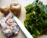 磯の香りたっぷりほたてとわかめのお味噌汁作り方1写真
