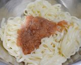 5分で出来る！アマニ油で健康明太子うどん作り方3写真