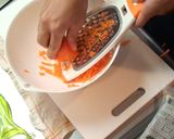アスパラと山菜の「彩り」ニンジンしりしり作り方2写真
