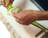 アスパラと山菜の「彩り」ニンジンしりしり作り方4写真