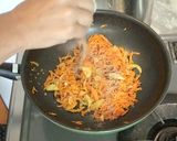 アスパラと山菜の「彩り」ニンジンしりしり作り方10写真