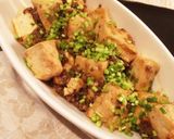 フライパン一つで♪定番甘辛そぼろの肉豆腐作り方4写真