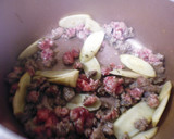 万願寺唐辛子と牛蒡のひき肉炒め作り方1写真