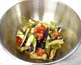 レンジで♪茄子トマトの大蒜おろしポン酢♡作り方4写真