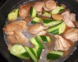 夏バテに❀ 鶏もも肉ときゅうりの梅煮作り方7写真