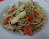 ヤリイカ★トマトの濃厚ジェノベーゼパスタ作り方7写真