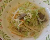 ☆簡単ミートローフリメイク→焼きうどん作り方5写真