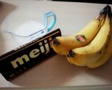 朝に！バナナチョコミルク♡作り方1写真