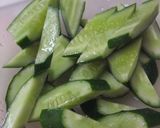 簡単副菜✿胡瓜と鶏胸肉の塩レモン和え✿作り方1写真