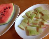 これ珍味❤️スイカの皮の漬物de天ぷら作り方5写真
