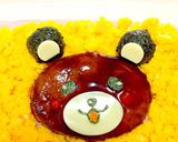 美味しいクマのハンバーグ卵そぼろ丼♡作り方4写真